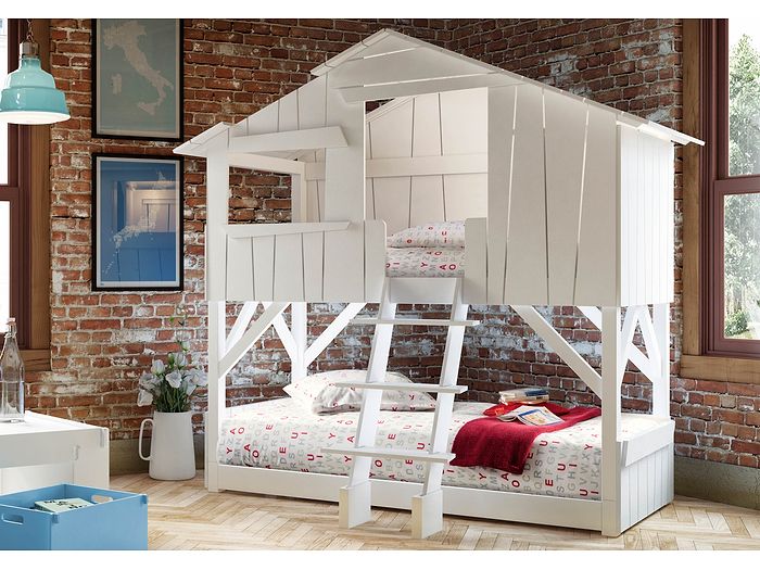 Treehouse Bunk Bed - White