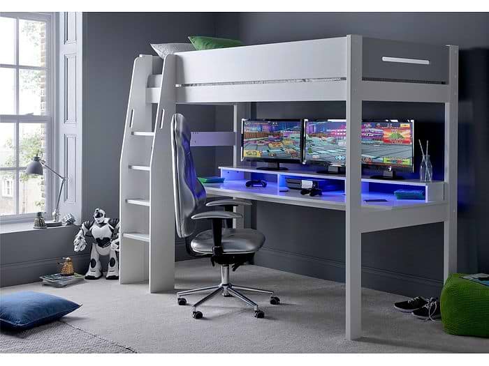 Kids Avenue Urban Grey 4 Gaming High Sleeper