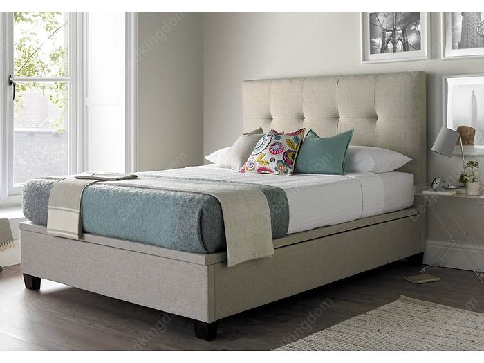Kaydian Walkworth Fabric Ottoman Bed Frame in Oatmeal