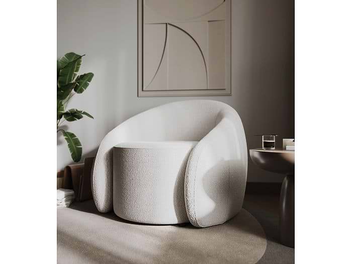 Flair Aelia Boucle Teddy Accent Swivel Chair Flair Aelia Boucle Teddy Accent Swivel Chair