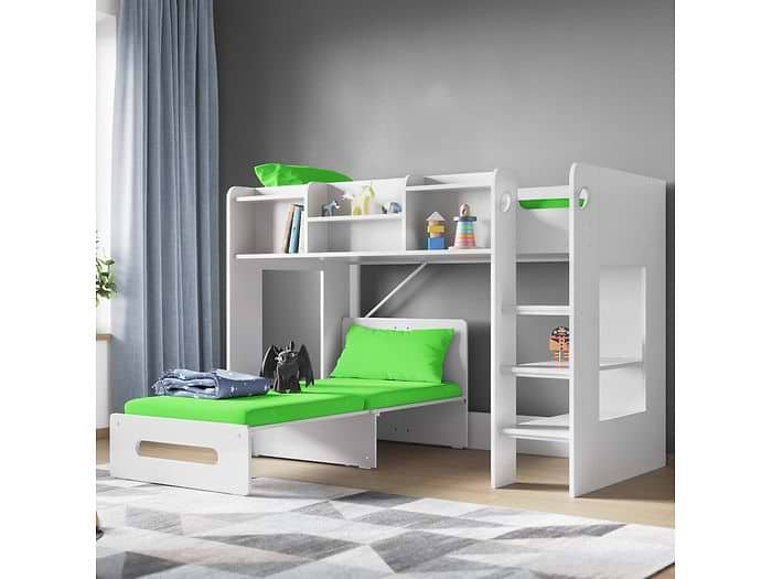 Flair Wizard Junior Mid High Sleeper With Pull Out Futon Lime Green
Flair Wizard Junior Mid High Sleeper With Pull Out Futon Lime Green