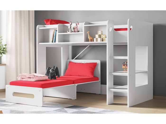 Flair Wizard Junior Mid High Sleeper With Pull Out Futon
