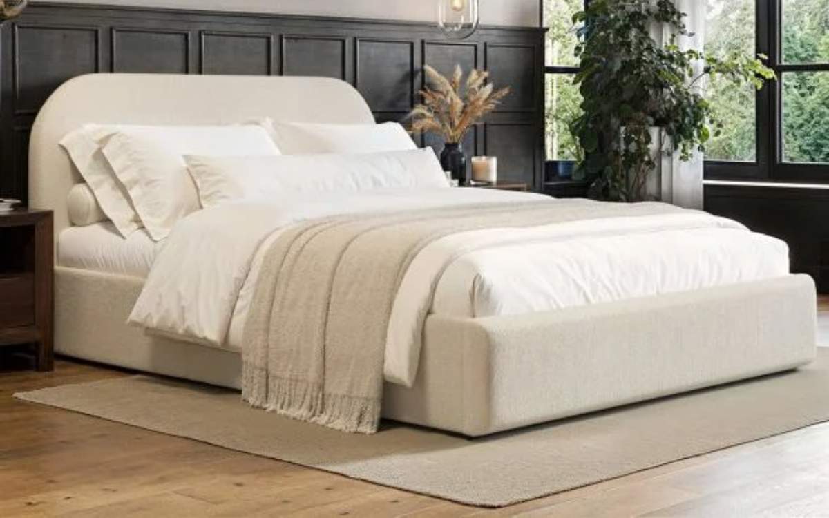 cream ottoman bed