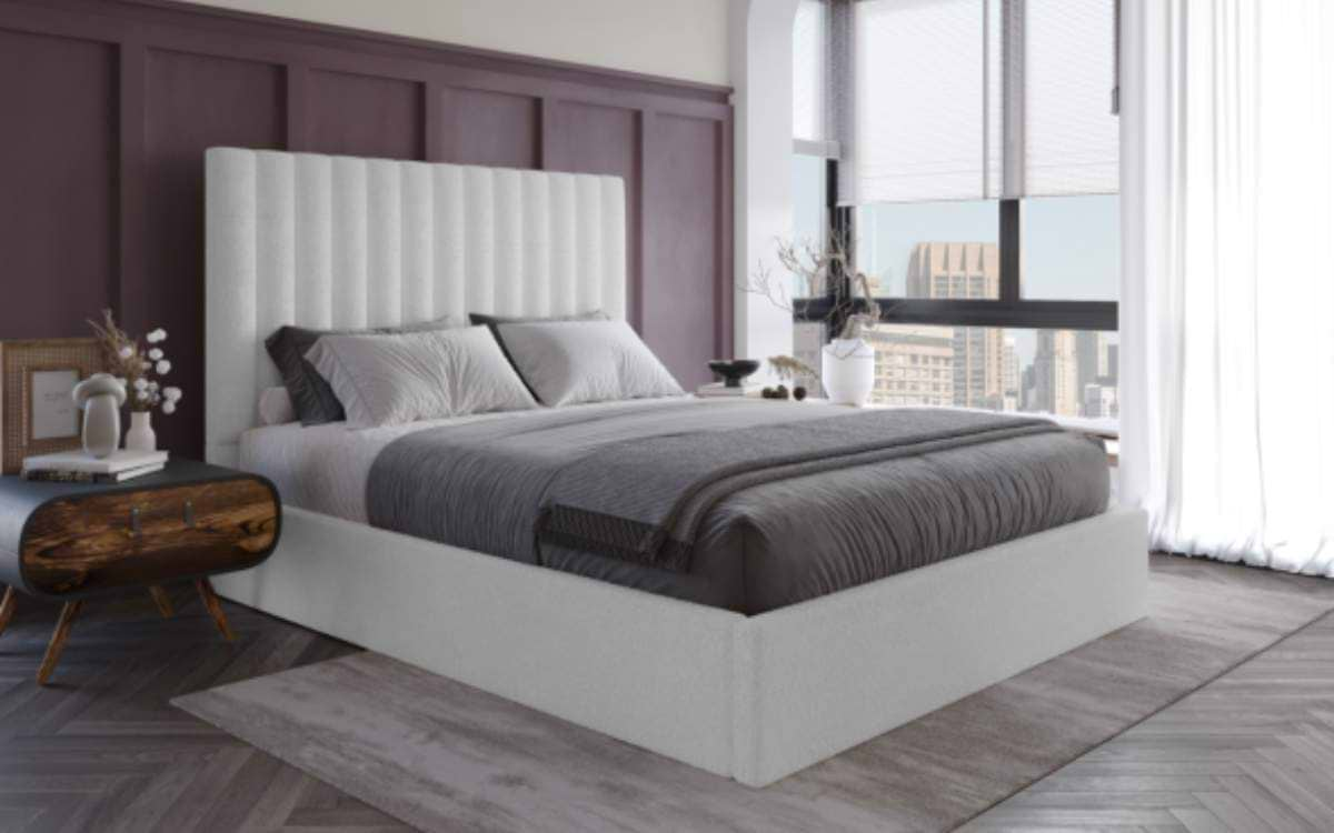 cream ottoman bed