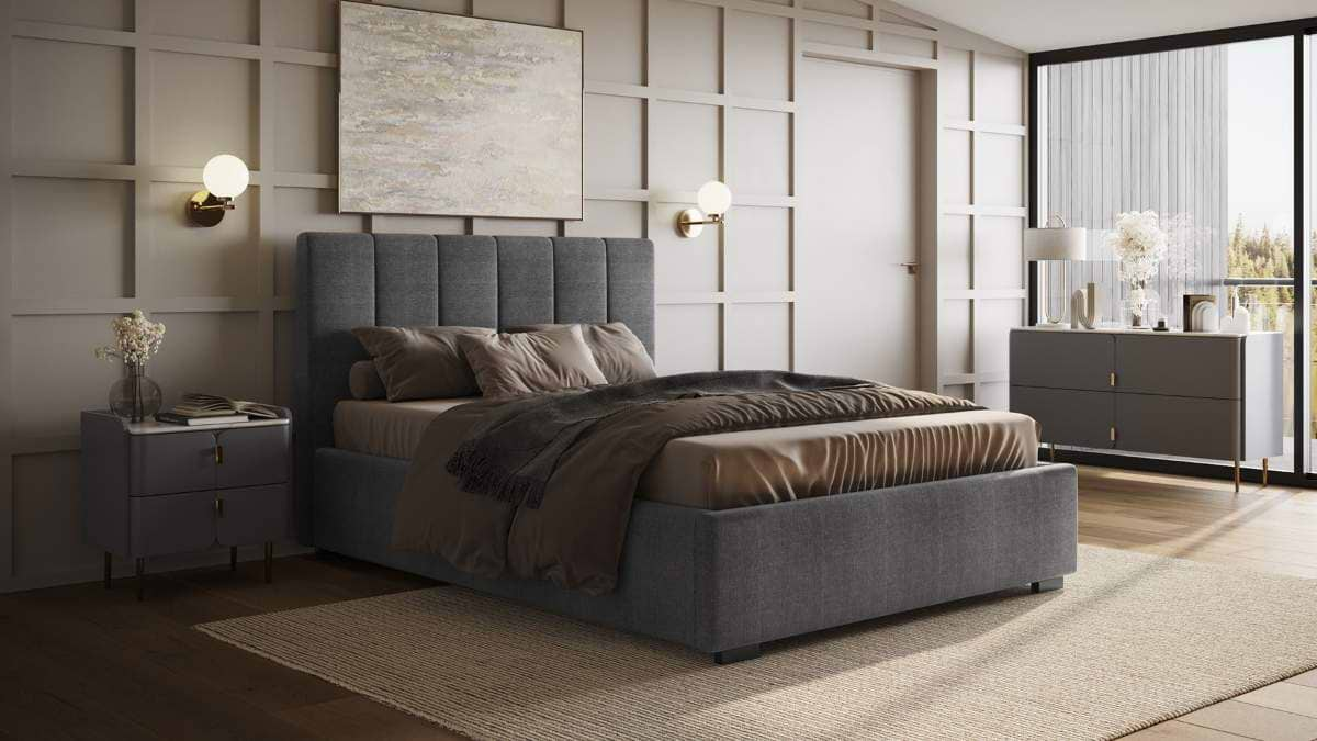 fabric ottoman bed