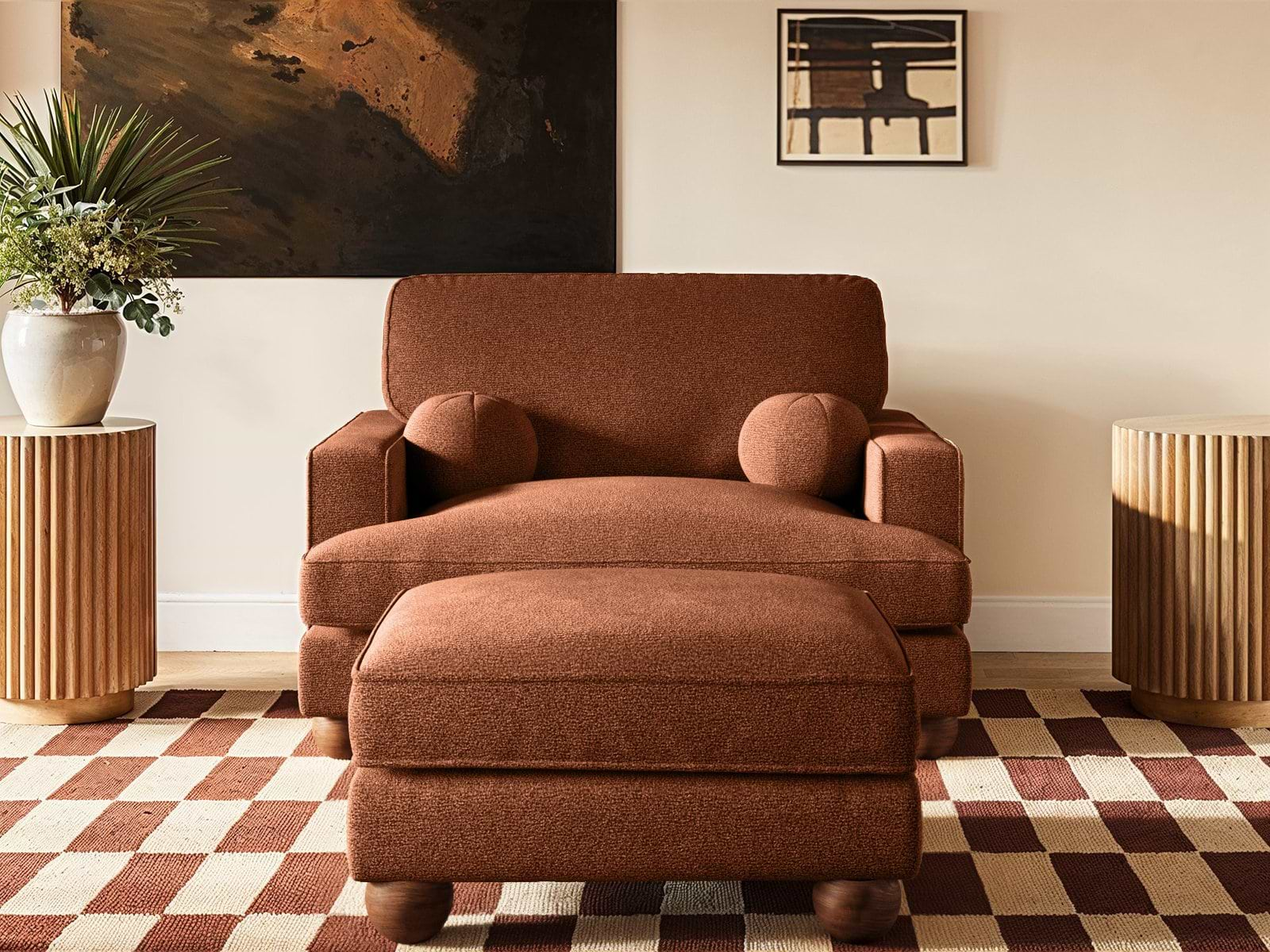 solace armchair and footstool bundle