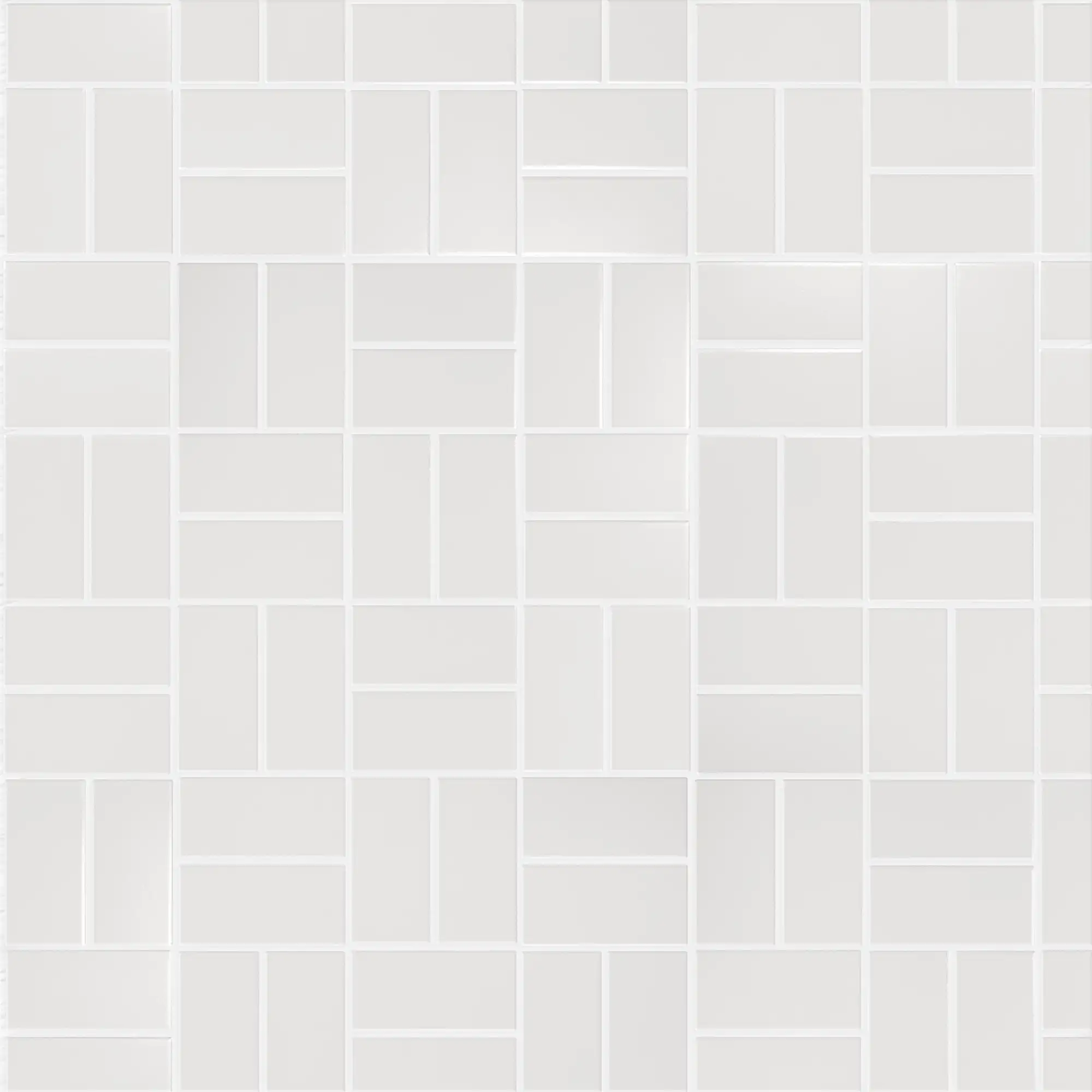 White Crosshatch 2x4 Matte