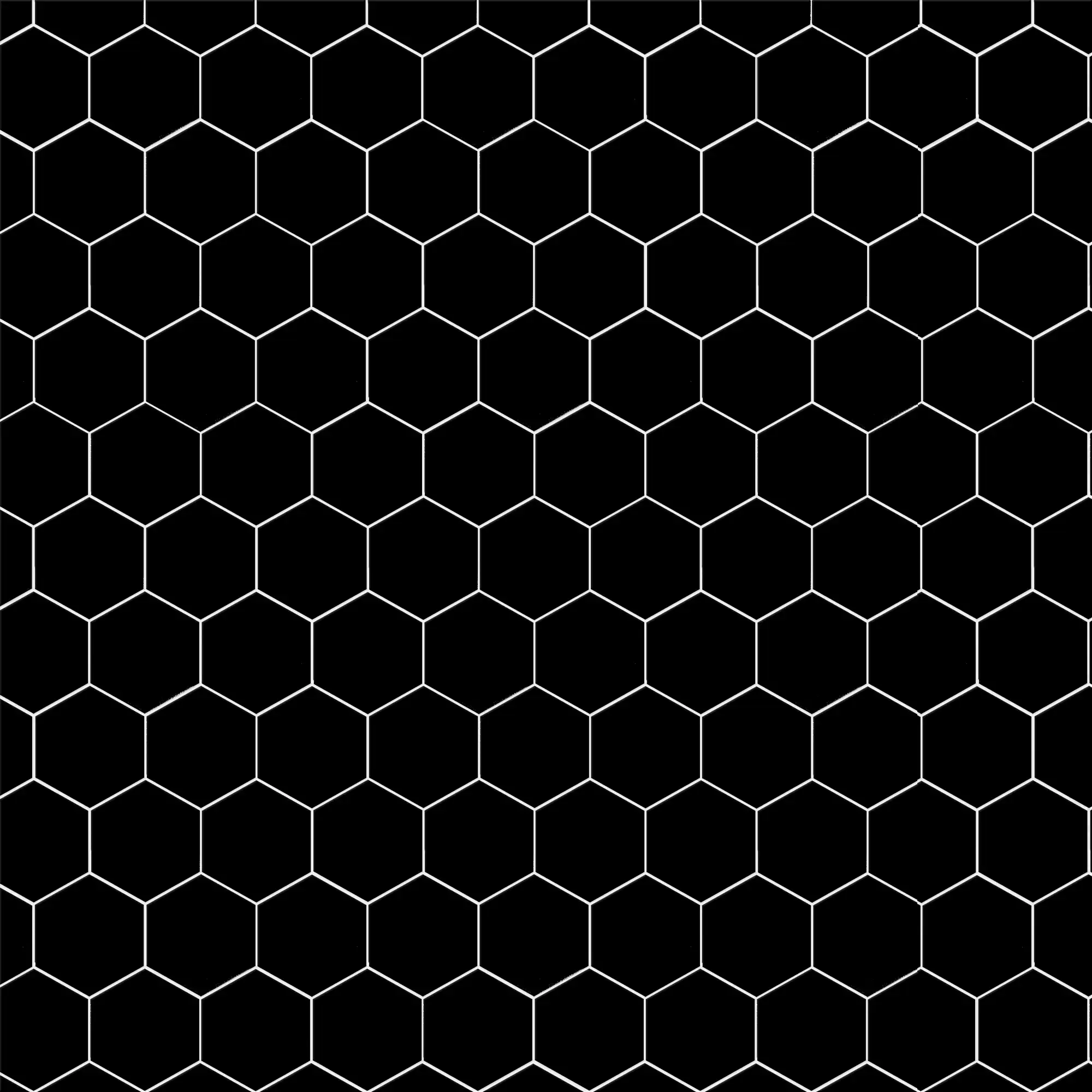 Black Hexagon 3x3 Matte