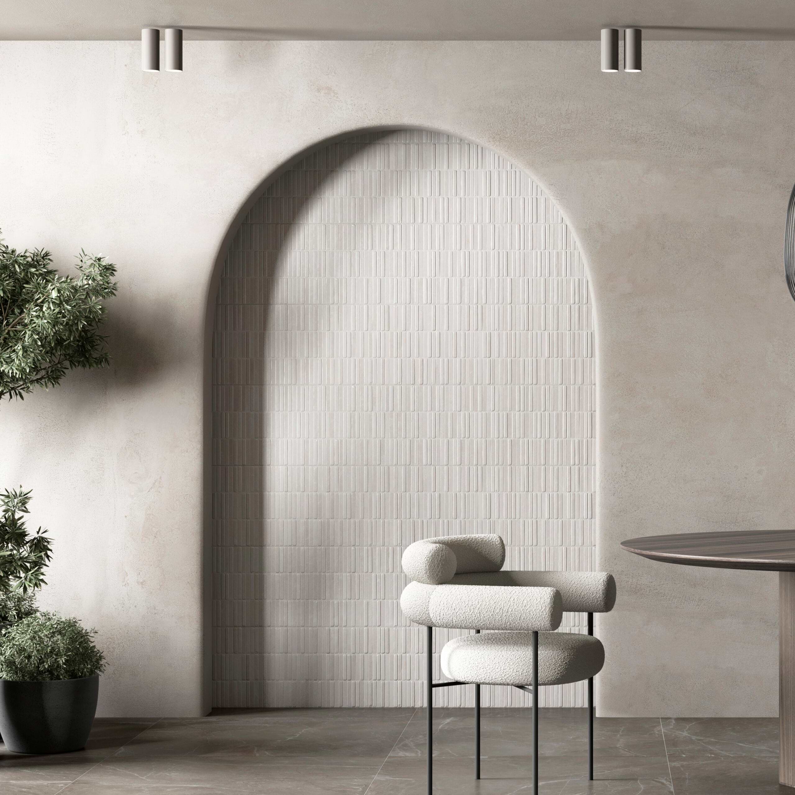 Arco Deco Sand 12x36 Matte Ceramic Room Finish
