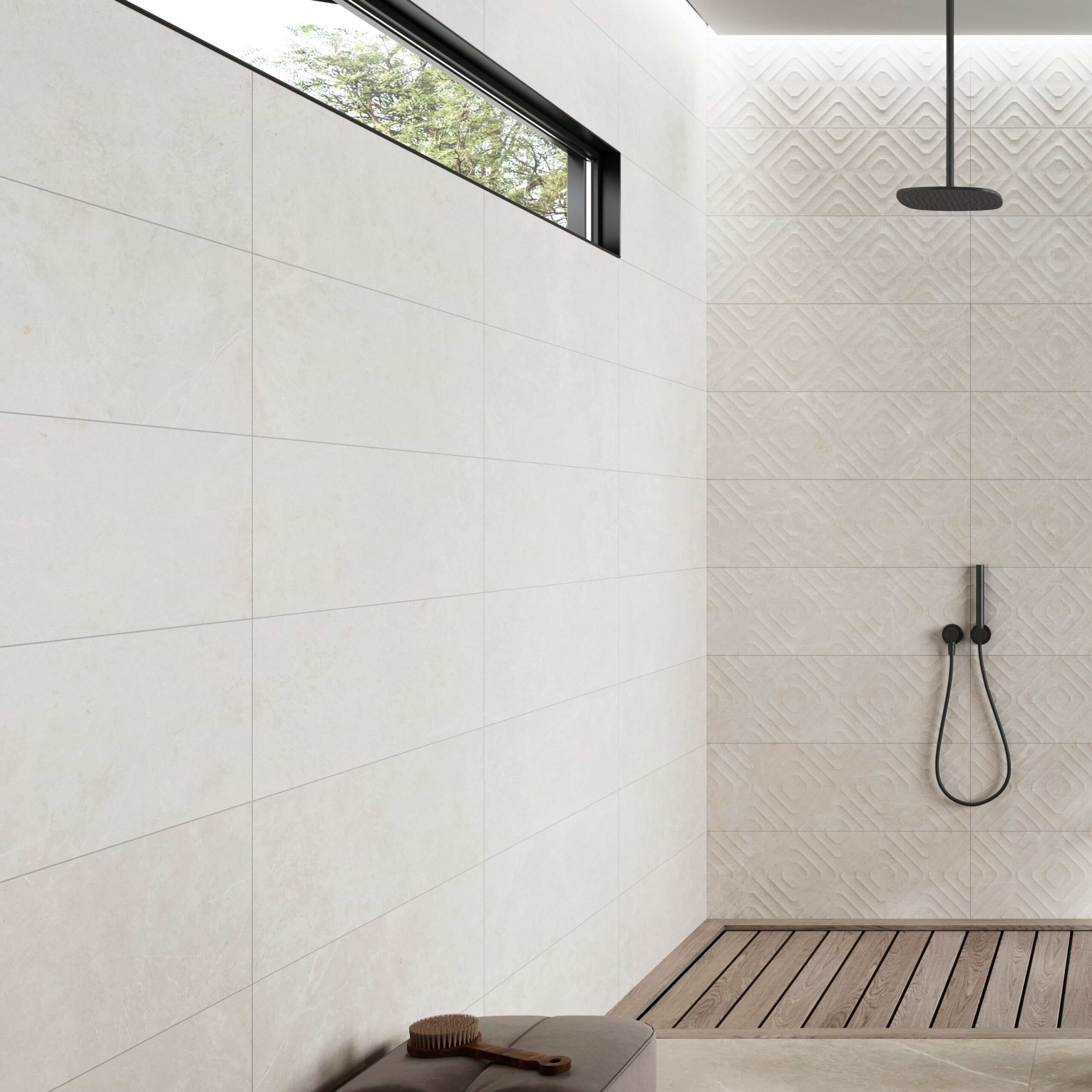 Arco Sand 12x36 Matte Ceramic Tile Room Finished