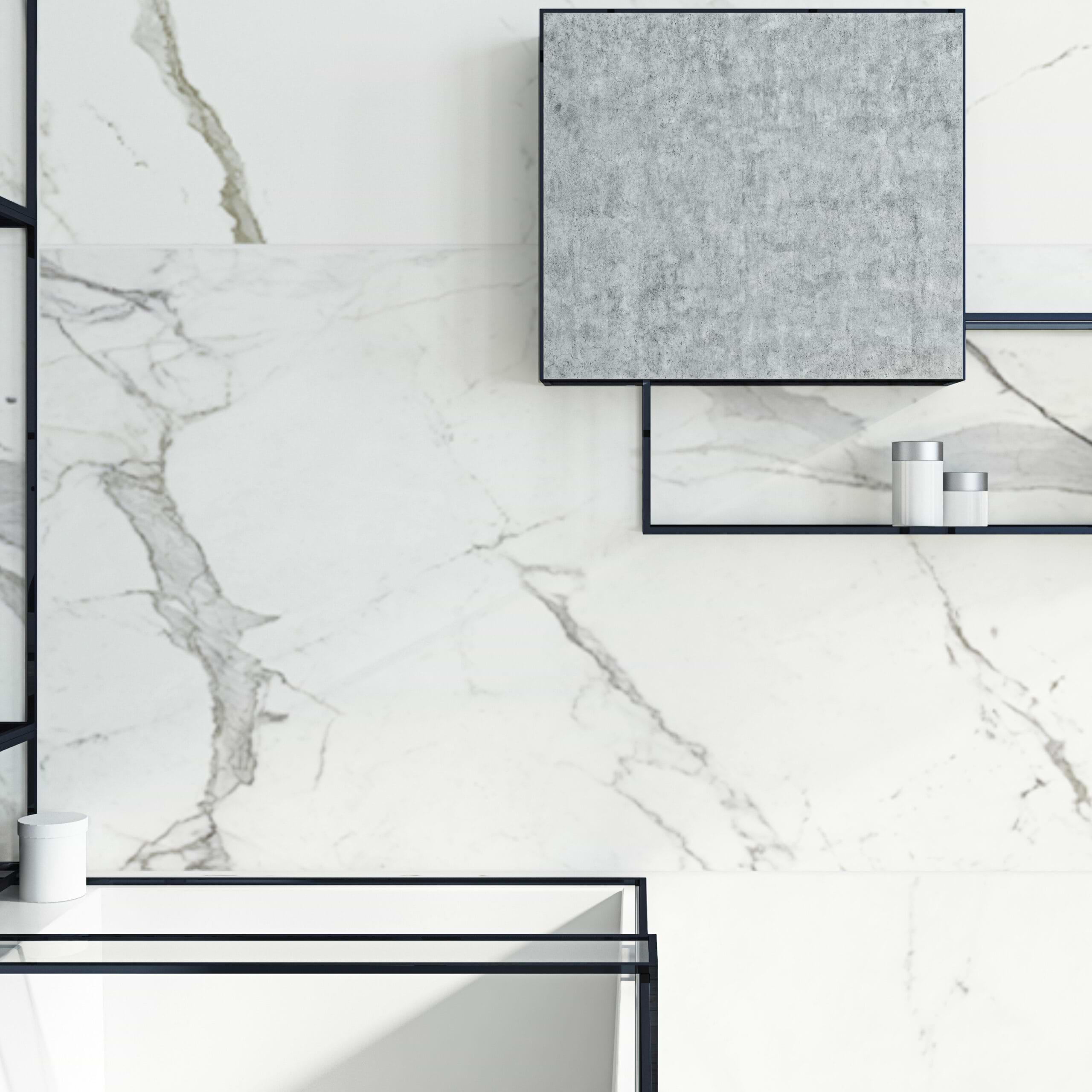 Estima Statuario 30x60 Matte Porcelain Tile Room Finish