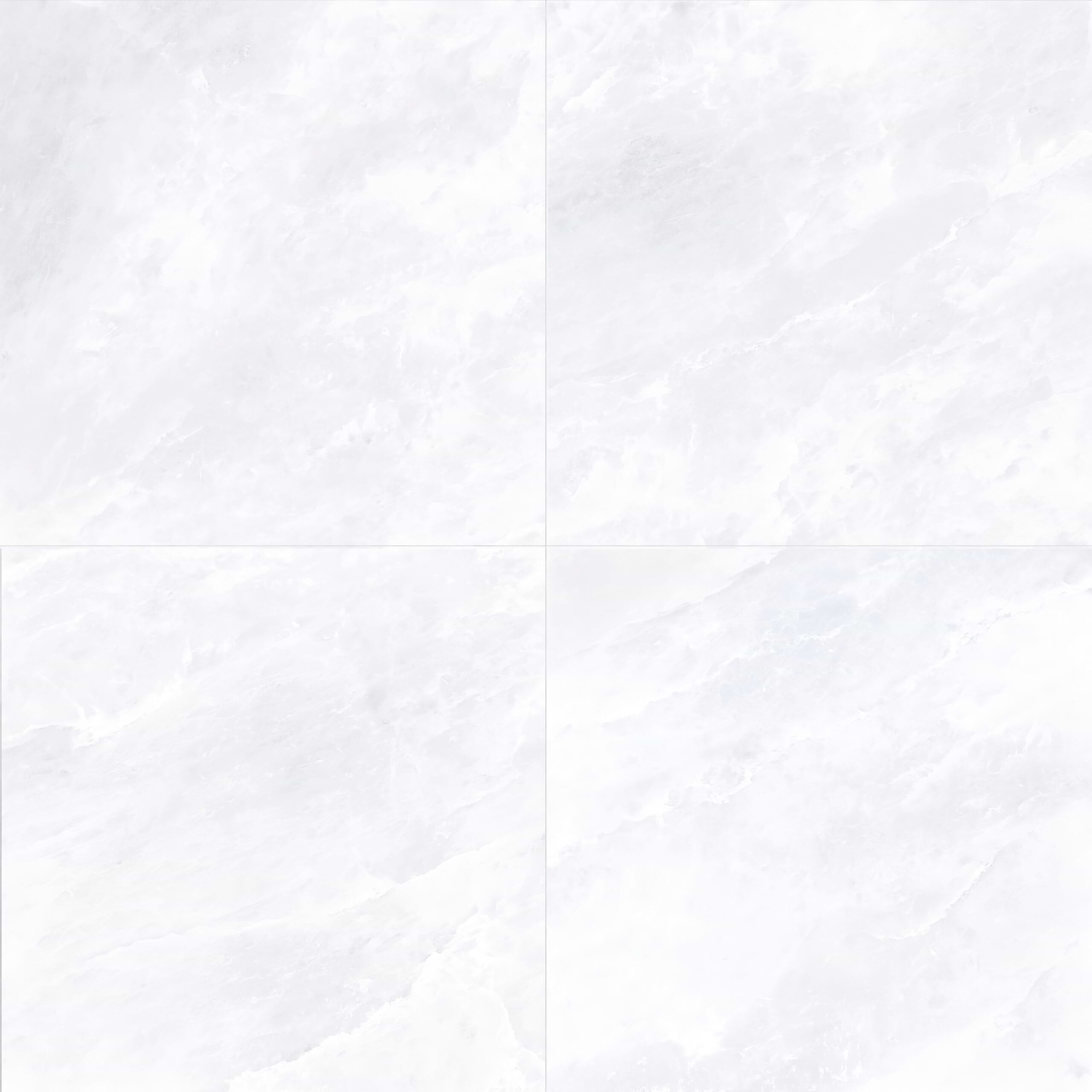 Glacial Flower Salt Lux 48X48 Polished Porcelain Tile Installed