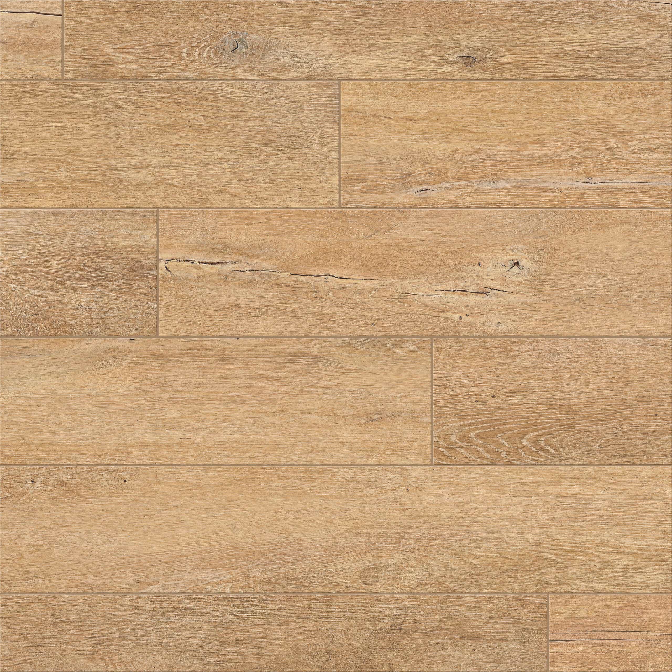 Lithe Honey 10x60 Matte Porcelain Tile Installed