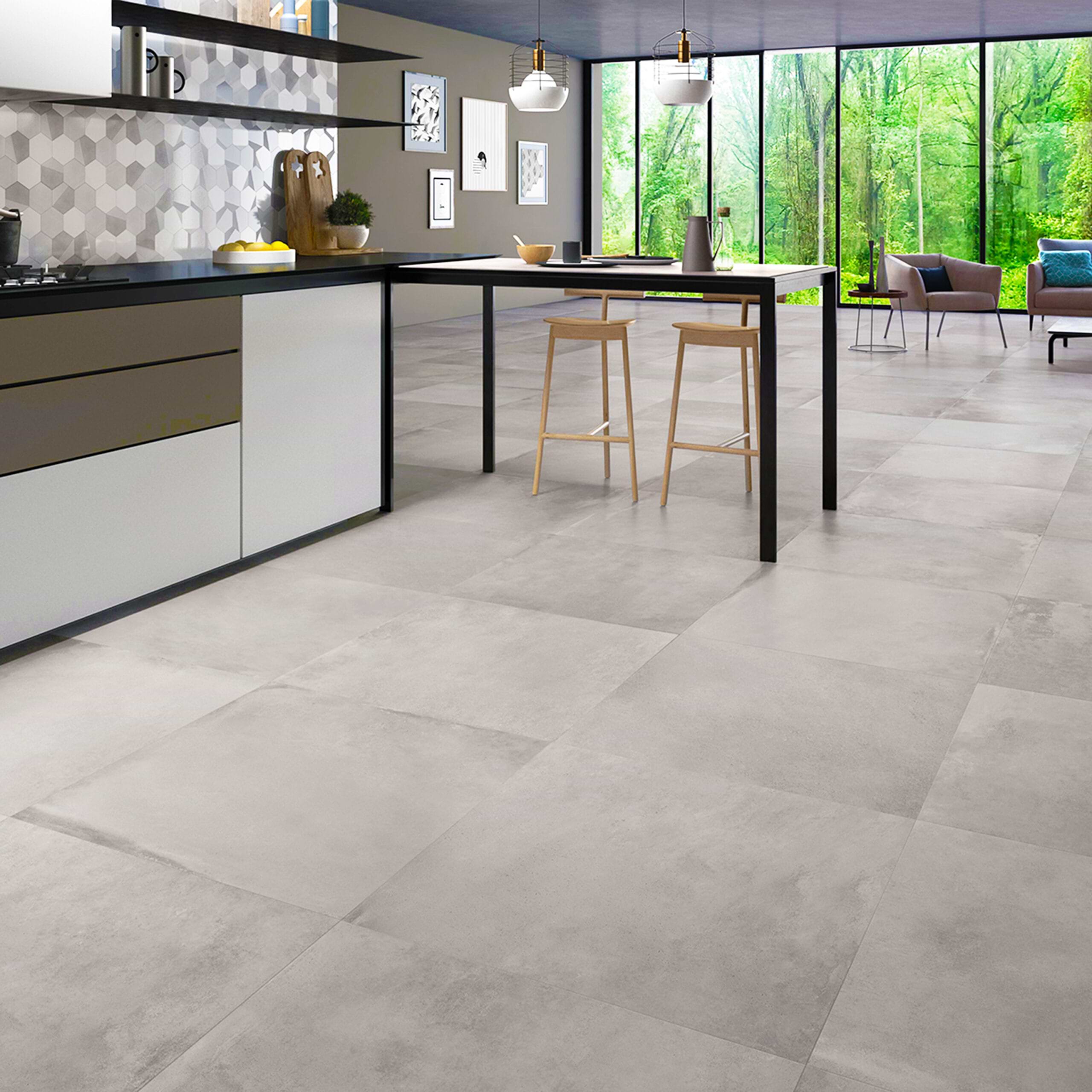 Method Cement 48x48 Matte Porcelain Tile Room Finish