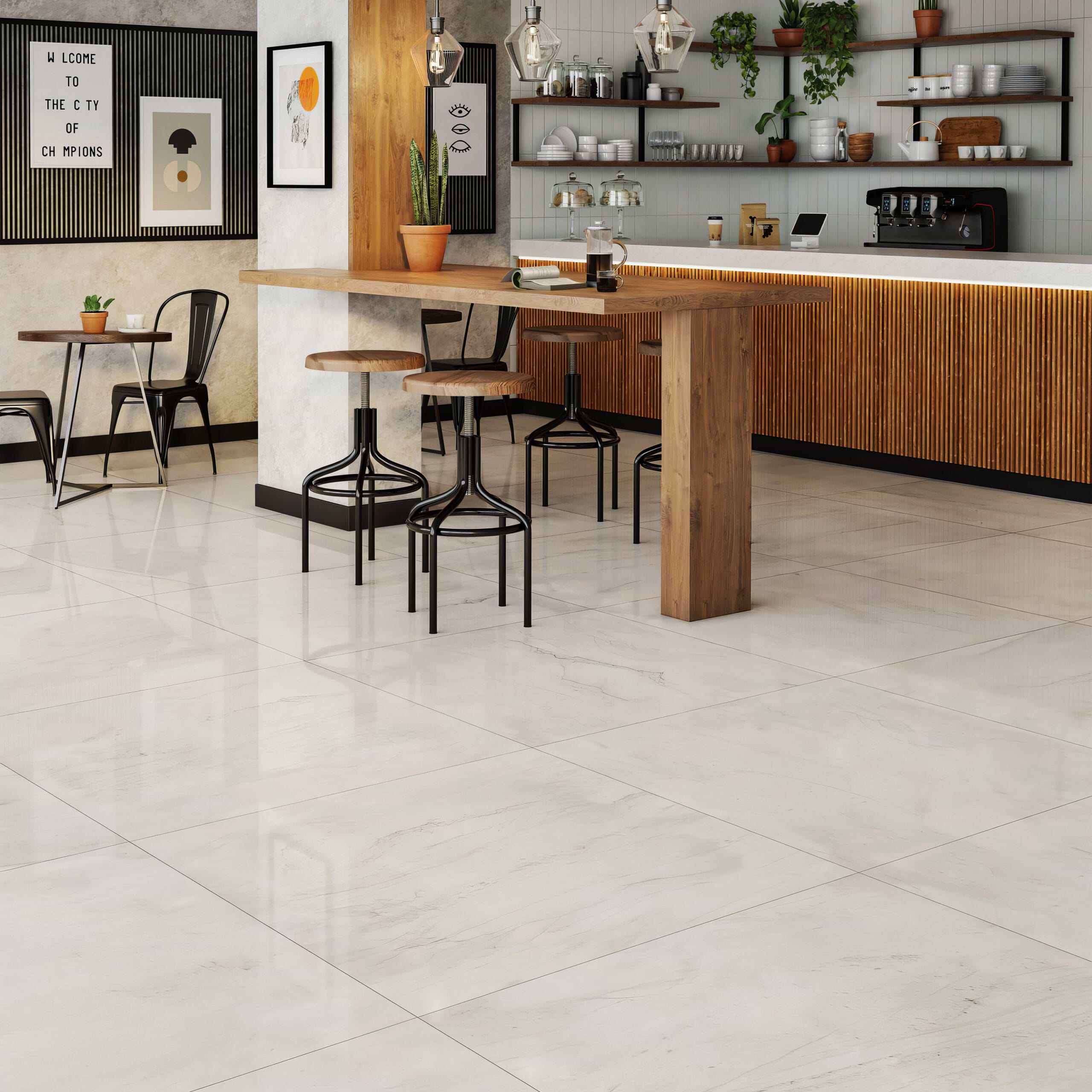 Quartz Mont Blanc 48X48 Polished Porcelain Tile | iTileMosaic