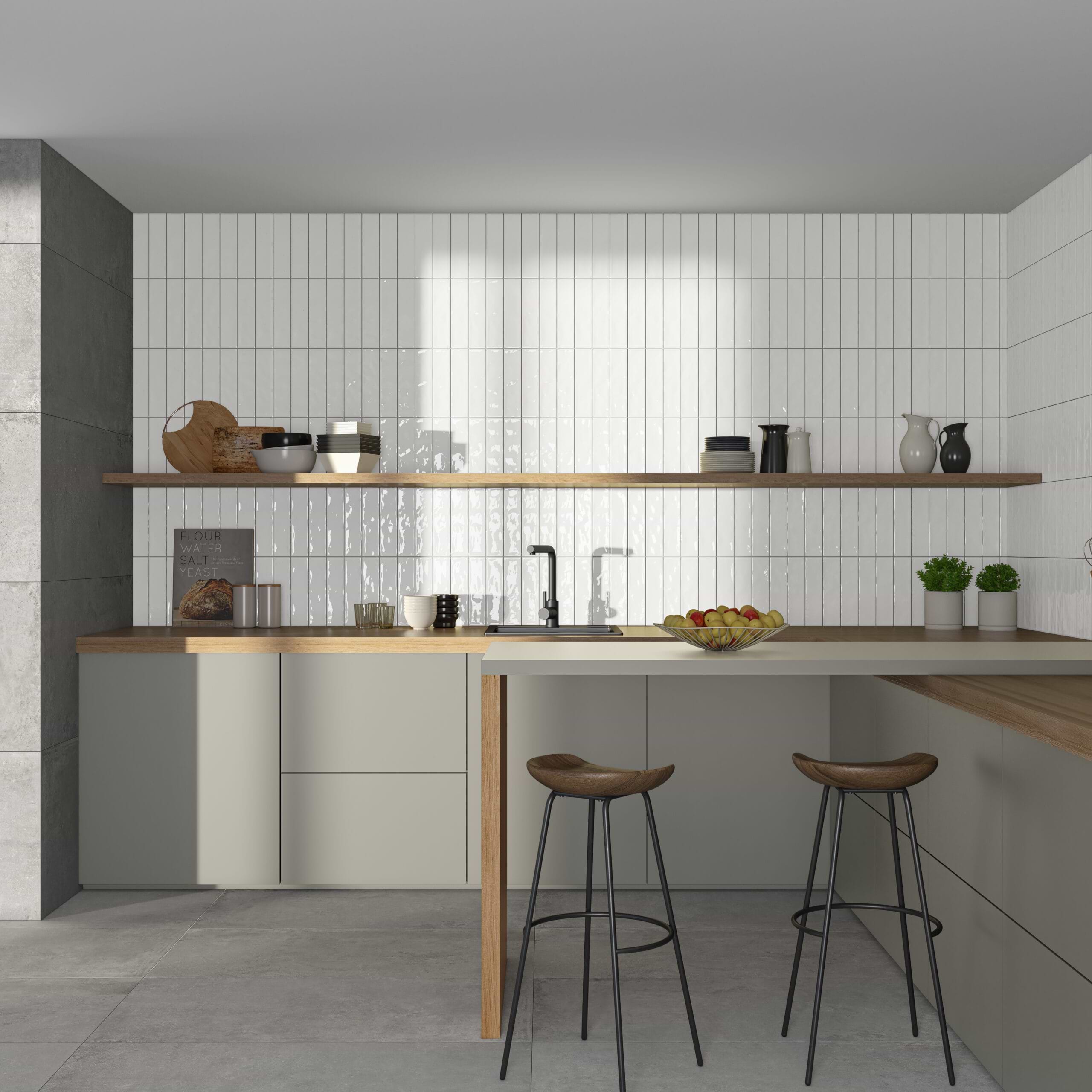 Bronx Blanco 3x12 Polished Ceramic Tile | iTileMosaic