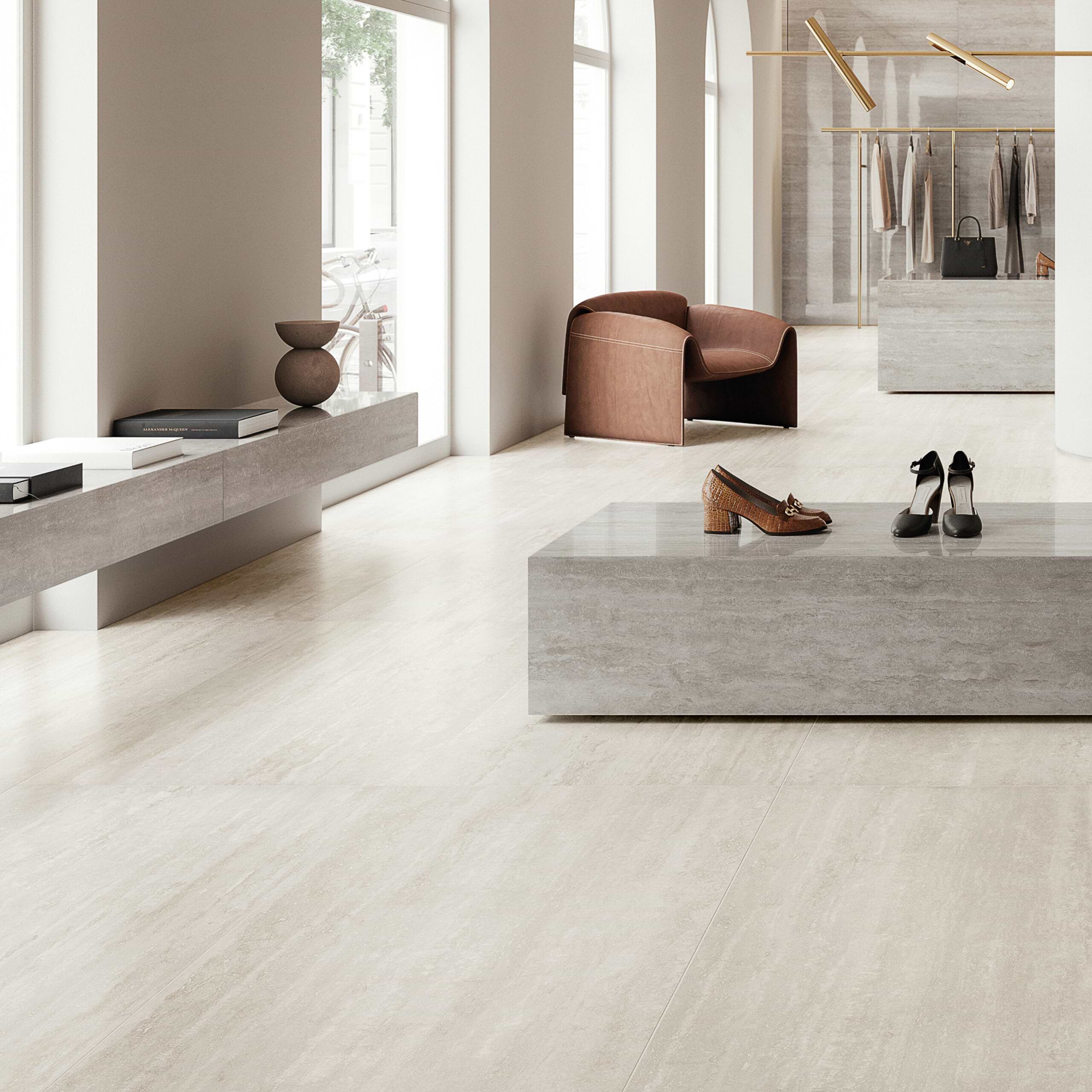 Estima Travertino Avorio 30x60 Matte Porcelain Tile