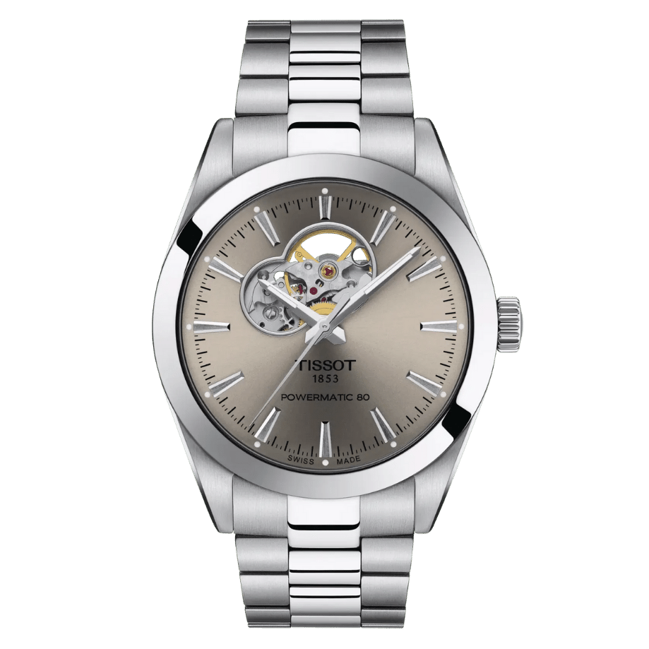 שעון יד לגברים טיסוט - Tissot Gentleman Powermatic 80 Open Heart T1274071108100