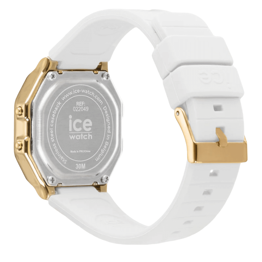 שעון יד דיגיטלי לאישה - 022049- ICE digit retro -white gold 