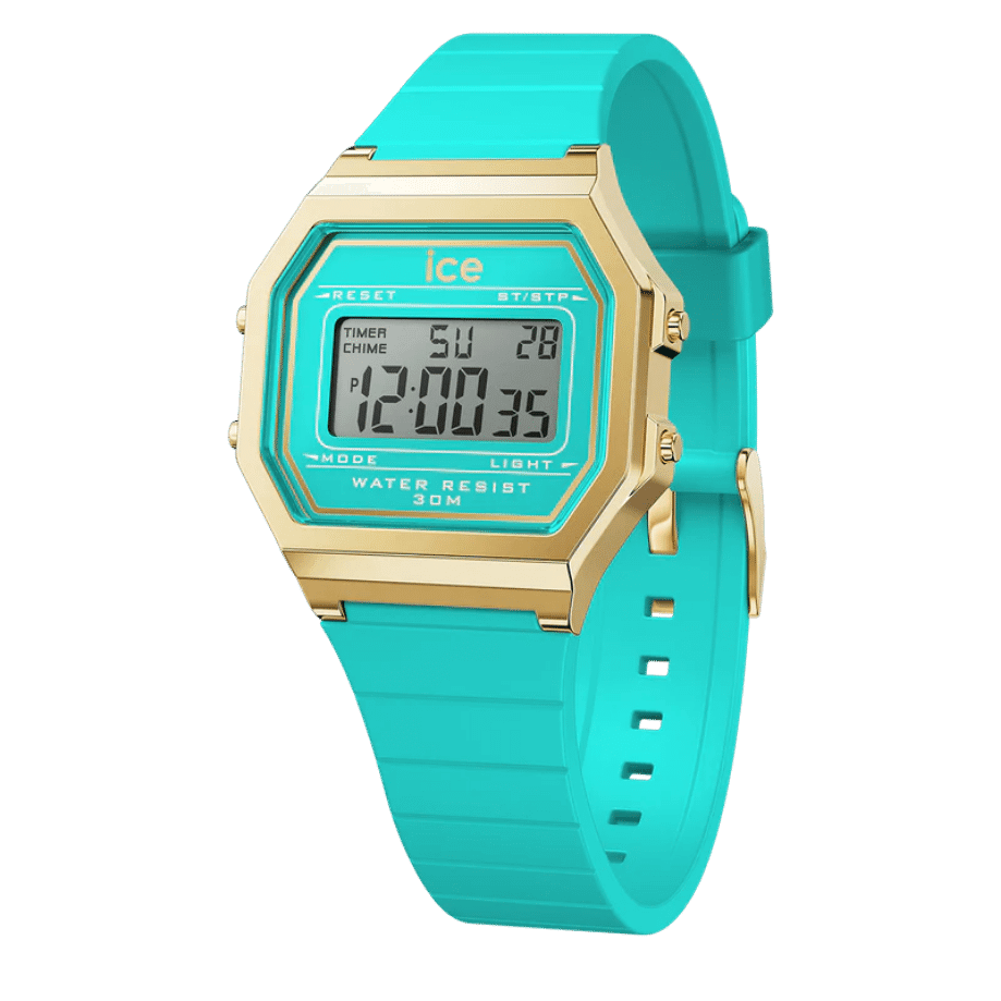 שעון יד דיגטלי לאישה - 022055- ICE digit retro -Blue curacao- small 