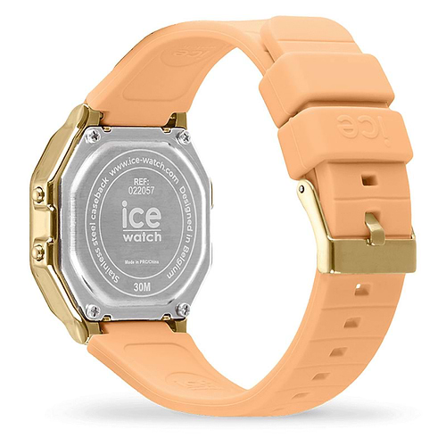 שעון יד דיגטלי לאישה - 022057- ICE digit retro -Peach skin- small 