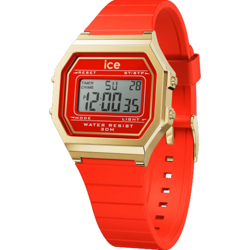 שעון יד דיגטלי לאישה - 022070 - ICE digit retro - red passion - small 