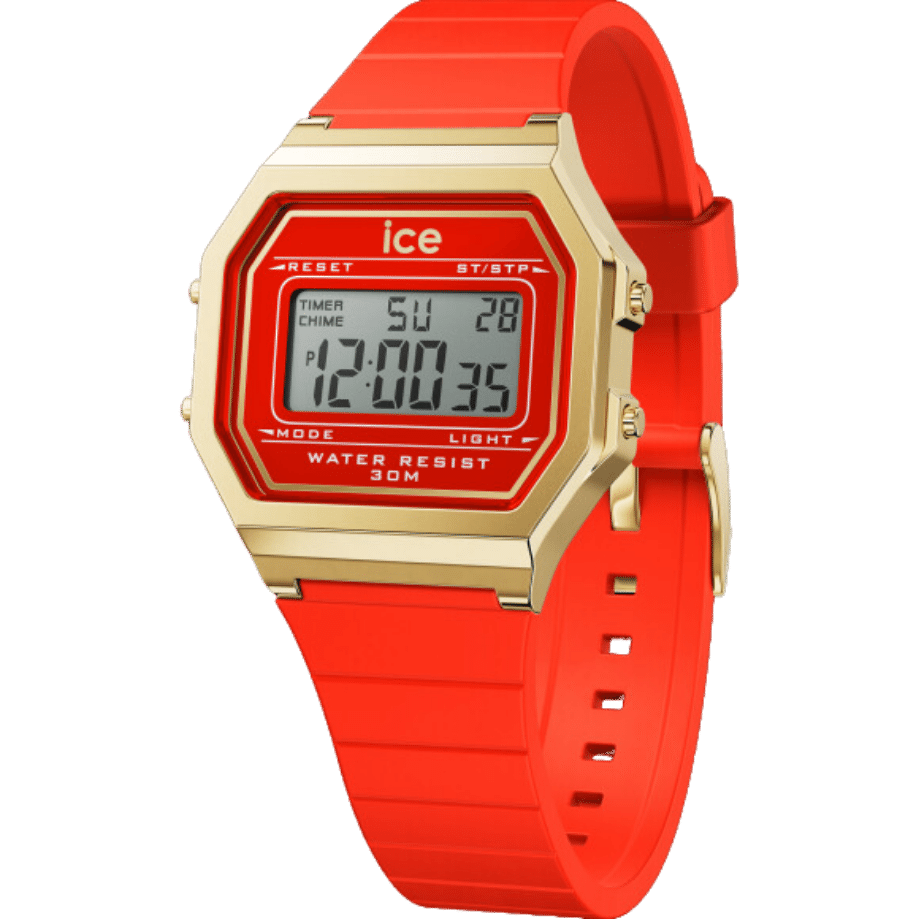 שעון יד דיגטלי לאישה - 022070 - ICE digit retro - red passion - small 