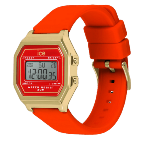 שעון יד דיגטלי לאישה - 022070 - ICE digit retro - red passion - small 