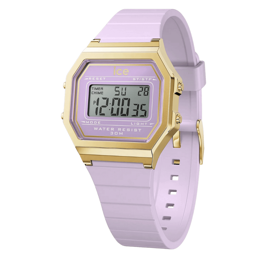 שעון יד דיגיטלי לאישה - 022061 - ICE digit retro - Lavender petal 
