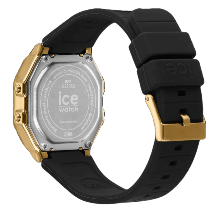 שעון יד דיגיטלי לאישה - 022064 - ICE digit retro -black gold 