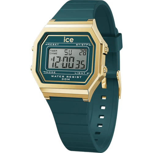 שעון יד דיגטלי לאישה - 022069 - ICE digit retro - Verdigris Green 