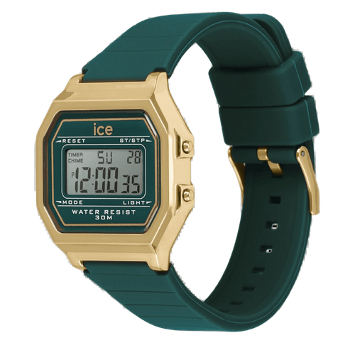 שעון יד דיגטלי לאישה - 022069 - ICE digit retro - Verdigris Green 