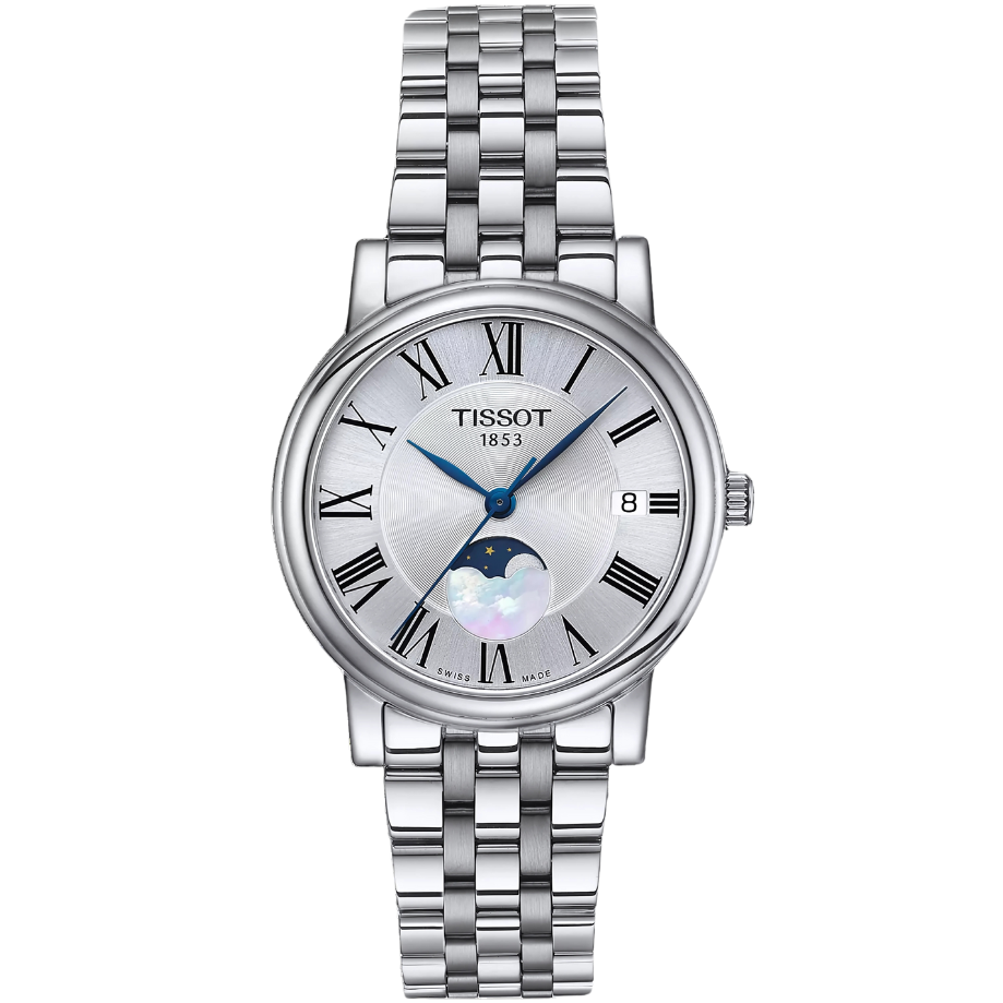 שעון יד לאישה טיסוט - Carson Premium Lady Moonphase TISSOT T1222231103300