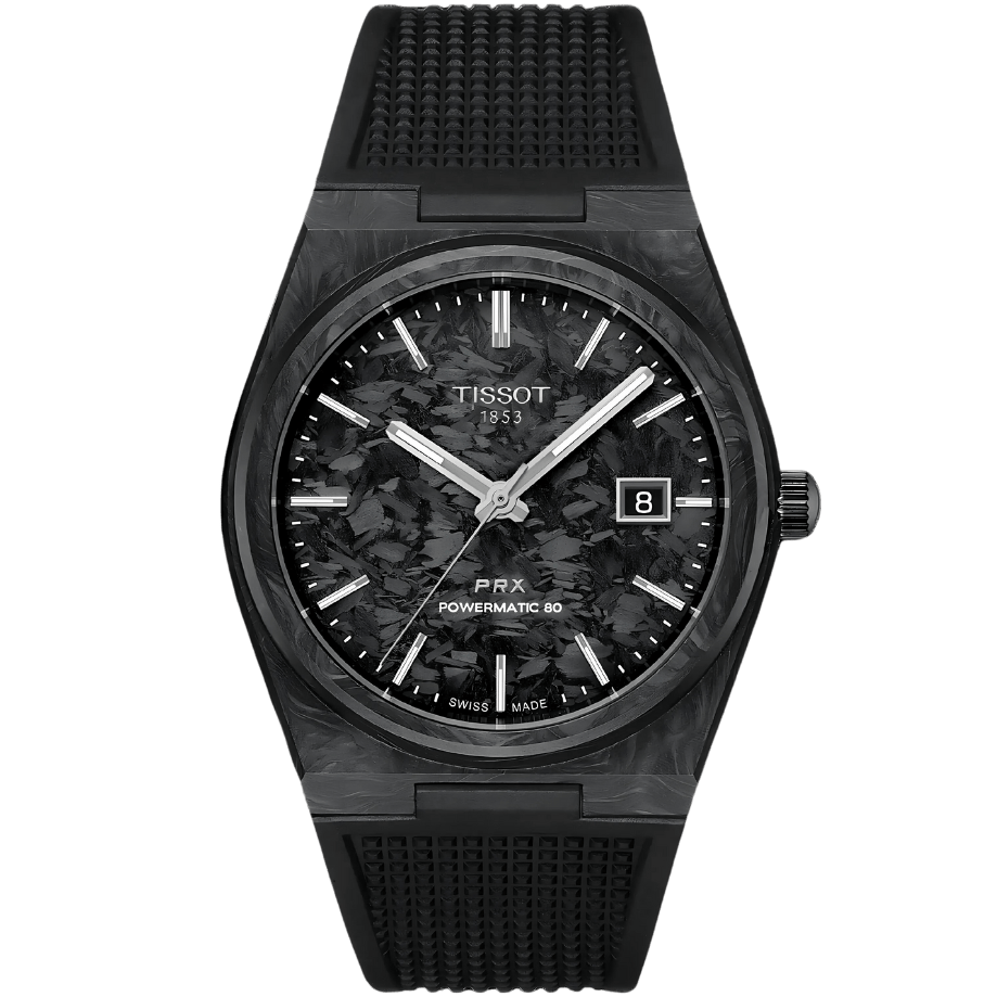 שעון יד טיסוט - Tissot PRX Powermatic 80 Carbon T1379079720100