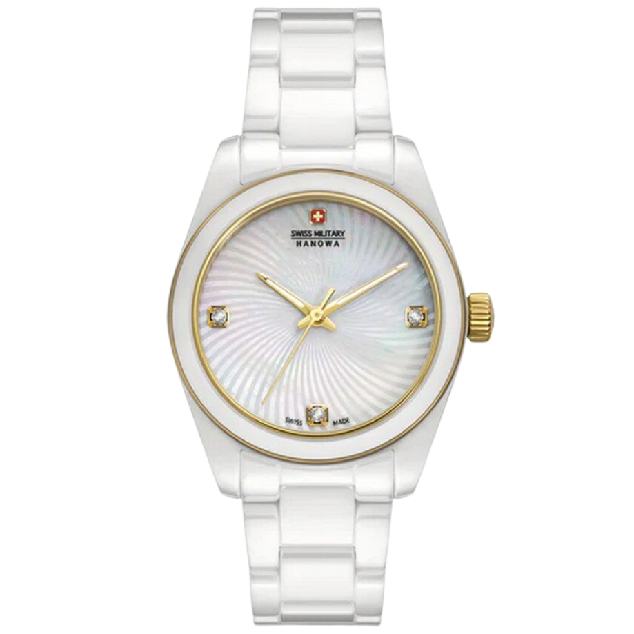שעון יד לנשים מבית Swiss Military Hanowa - דגם Swiss Recruit Lady Ceramic SMWLG0005102