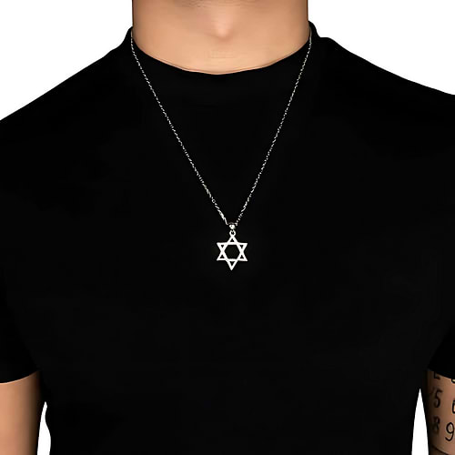 שרשרת מגן דוד כסף אמיתי