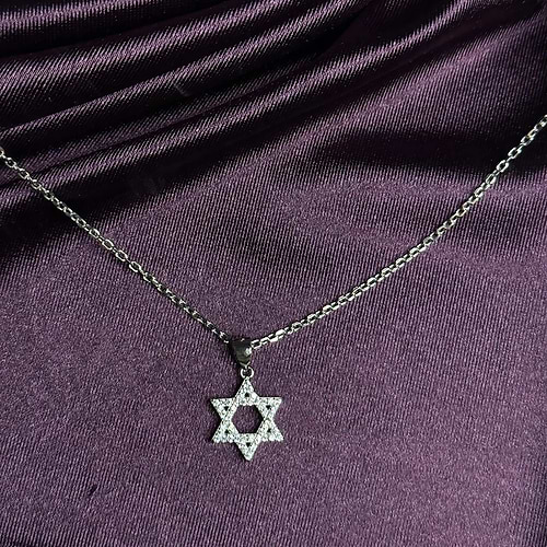 שרשרת כסף לגבר מגן דוד