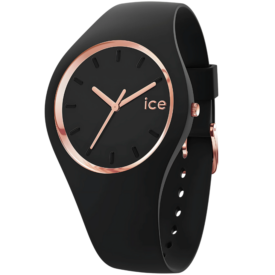 שעון יד לאישה אייס ווטש- 024521 Ice-Watch Ice Glam Black Rose-Gold