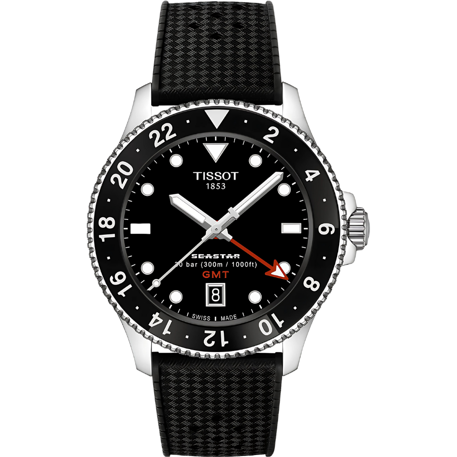 שעון יד גבר טיסוט – Seastar 1000 GMT Tissot T1208521705100