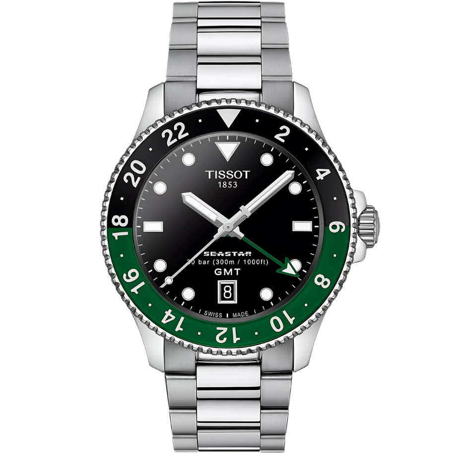 שעון יד גבר טיסוט – Seastar 1000 GMT Tissot T1208521105100