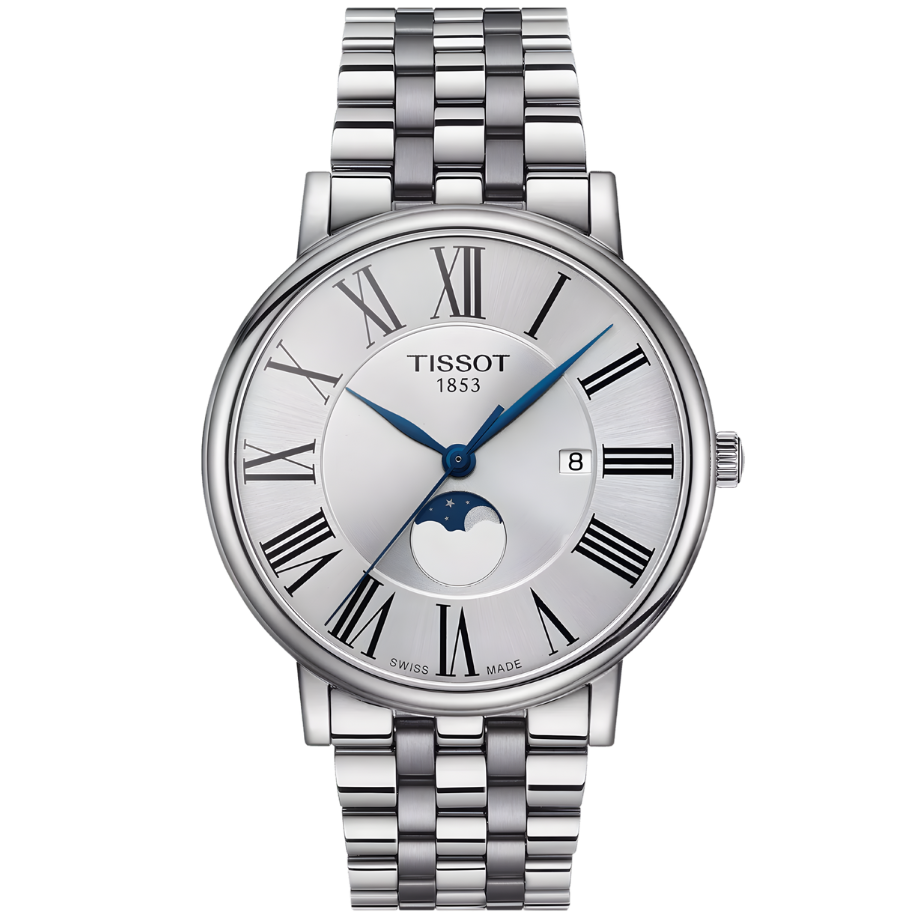 שעון יד גבר טיסוט – Carson Premium Gent Moonphase Tissot T1224231103300