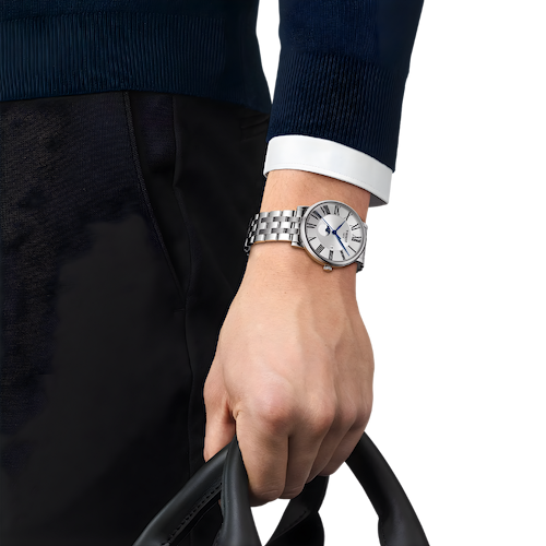 שעון יד גבר טיסוט – Carson Premium Gent Moonphase Tissot T1224231103300
