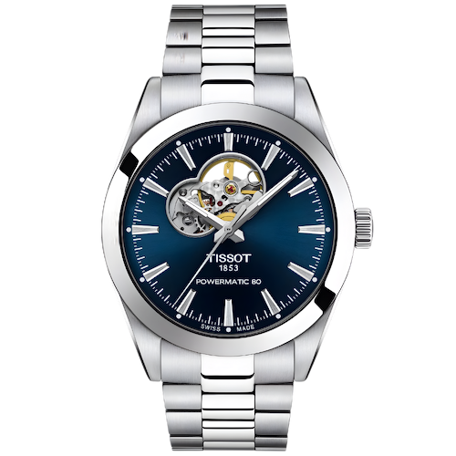 שעון יד גבר טיסוט – T-Classic Tissot Gentleman Open Heart T1274071104101