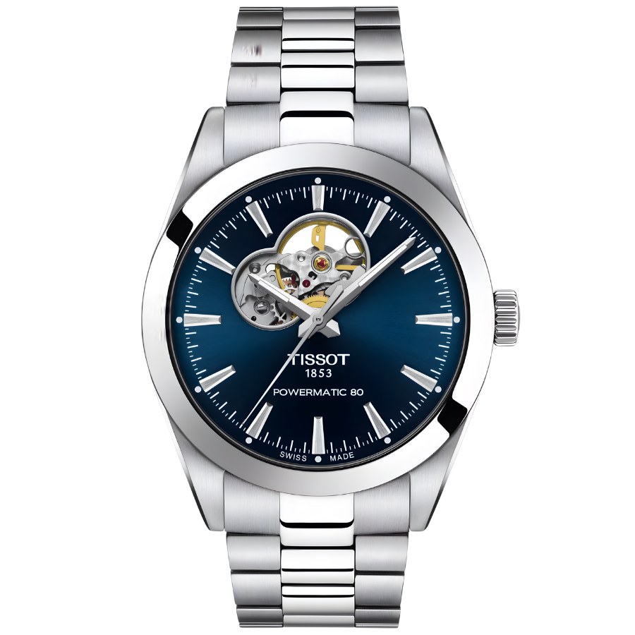 שעון יד גבר טיסוט – T-Classic Tissot Gentleman Open Heart T1274071104101