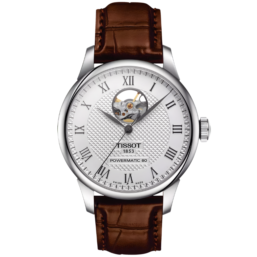 שעון יד גבר טיסוט – Le Locle Open Heart Tissot T0064071603301