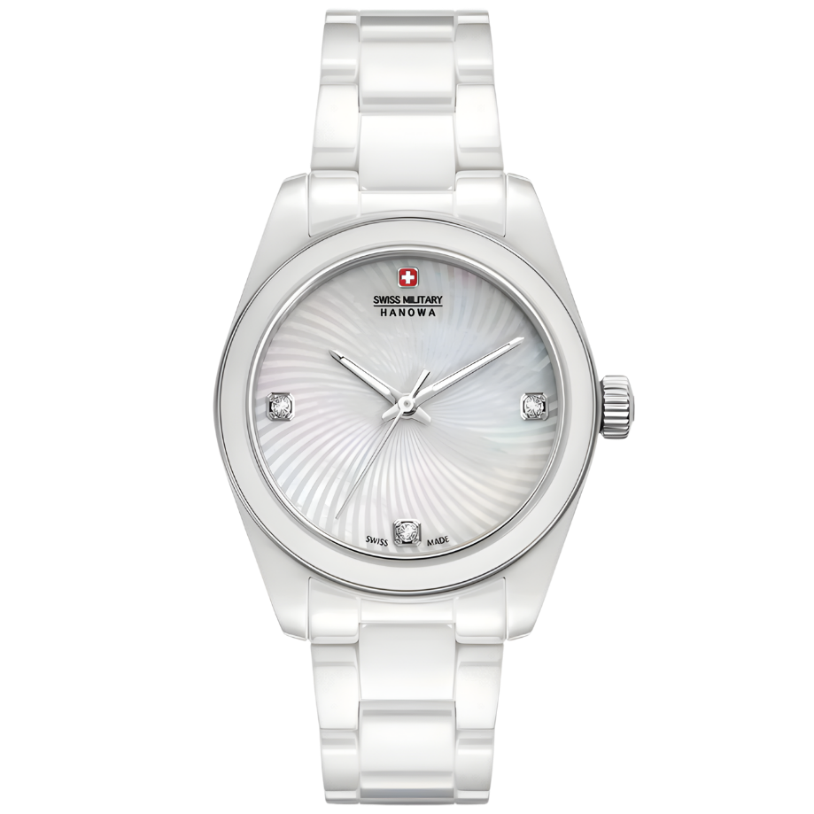 שעון יד לנשים מבית Swiss Military Hanowa - דגם Swiss Recruit Lady Ceramic SMWLG0005101
