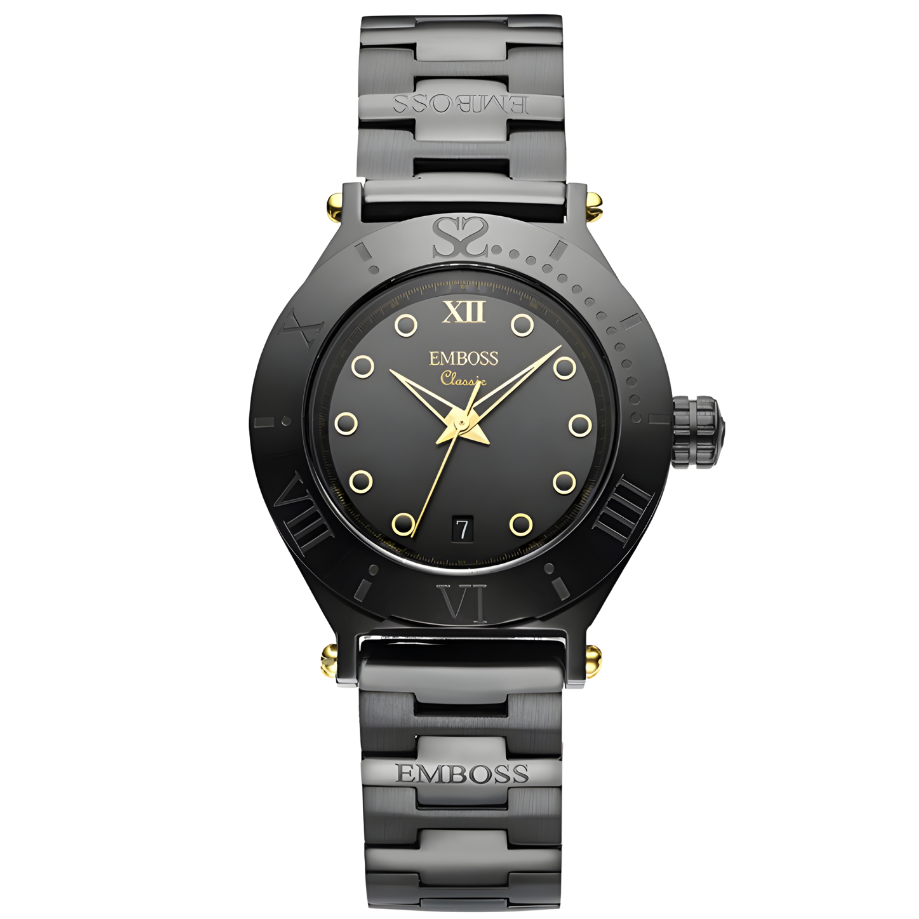 שעון אמבוס קלאסיק EMBOSS Classic EMLAFABKBMB000