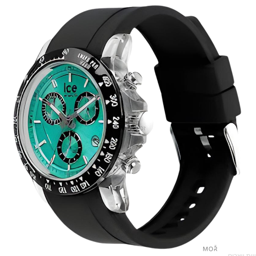 שעון יד לגבר כרונוגרף ICE-Watch – Bewatch Clear Black Turquoise 025633