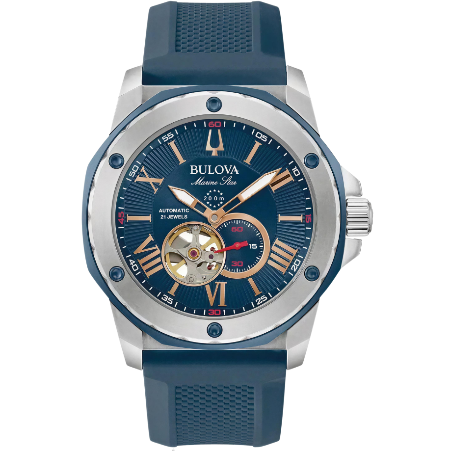 שעון אוטומטי בולובה לגבר – Bulova Marine Star 98A282