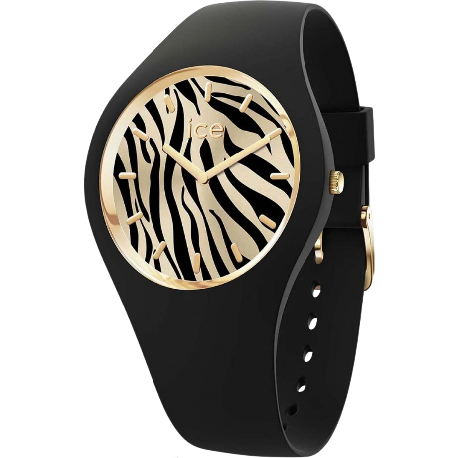 שעון נשים ICE Watch ICE Wild Black Gold Zebra 025894
